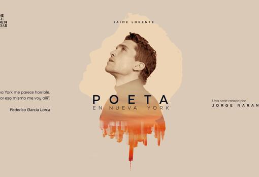 El actor Jaime Lorente, en el cartel provisional de ‘Poeta en Nueva York’