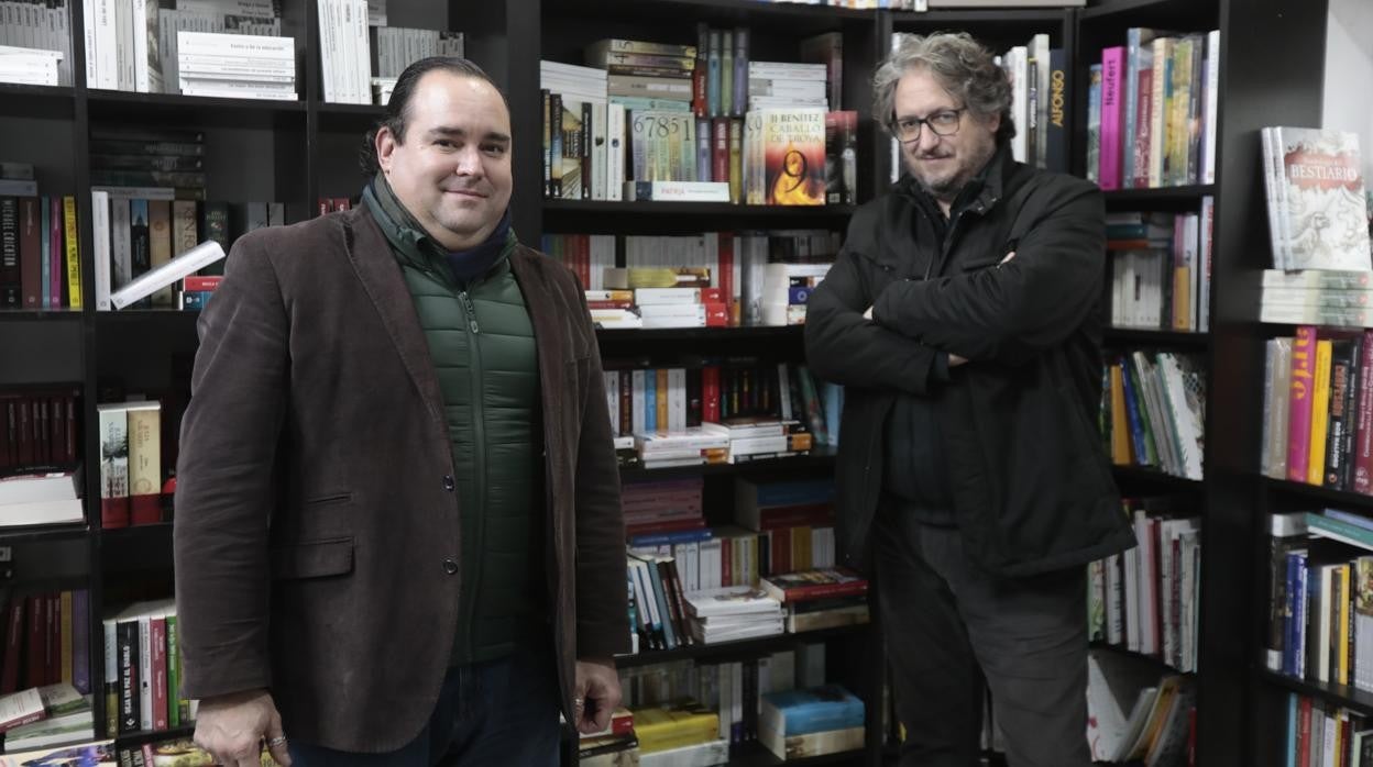 Rafael Rodríguez y David González Romero, presidente y vicepresidente de la Asociación Feria del Libro