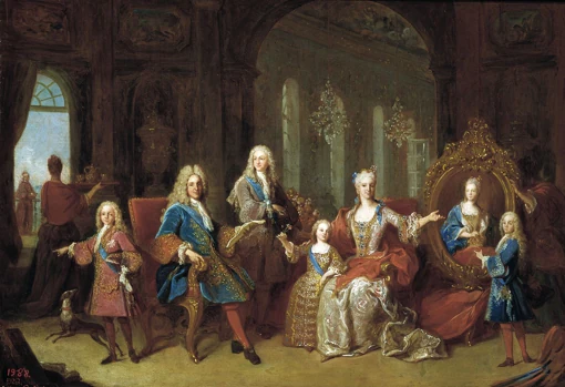 Jean Rnac. La familia de Felipe V. Hacia 1723. Museo del Prado. Madrid