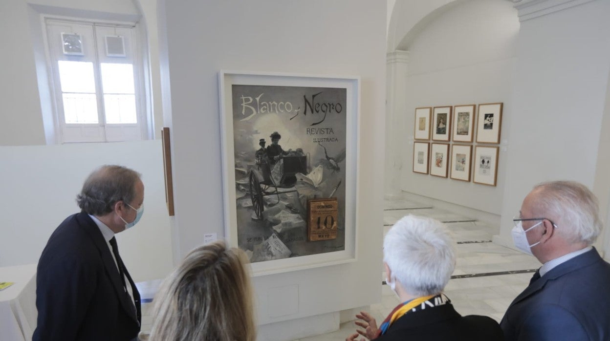 En la imagen, primera portada de Blanco y Negro que realizó Ángel Díaz Huertas en 1891