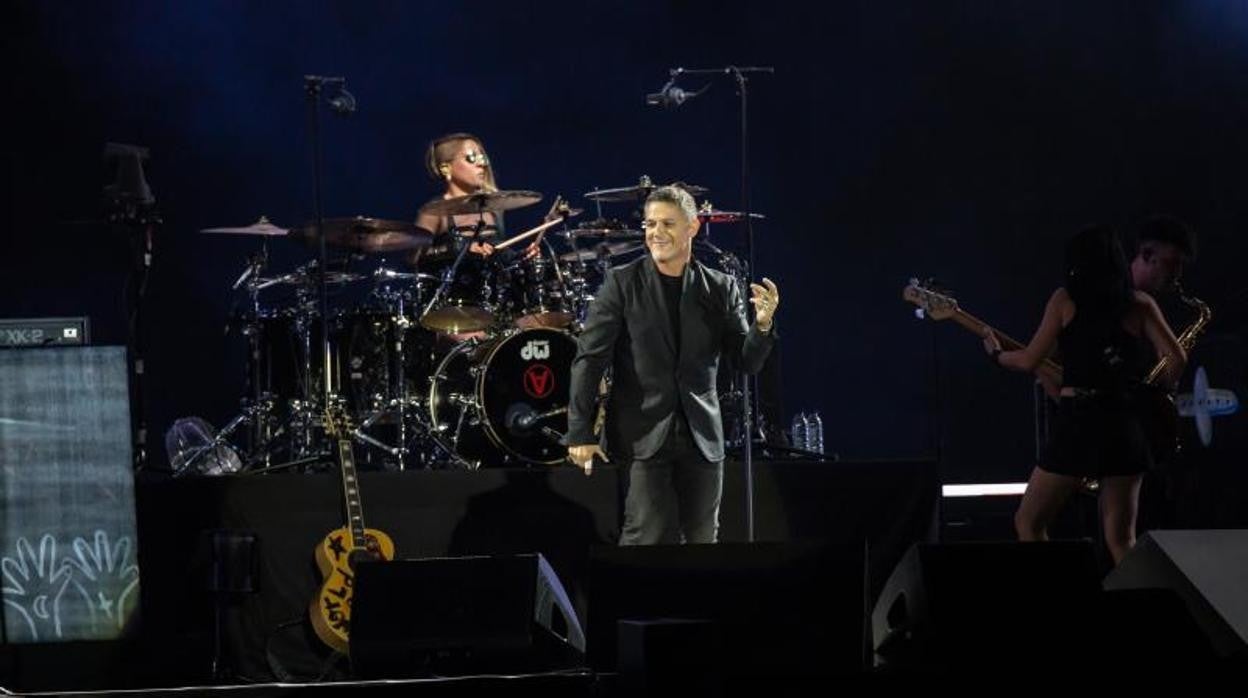Alejandro Sanz, durante su concierto en Sevilla del año 2019