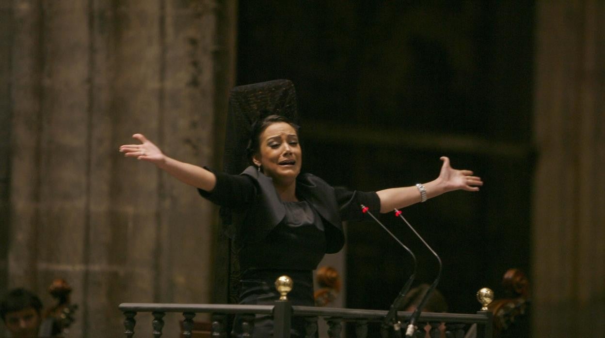 Lidia Montero en la catedral de Sevilla