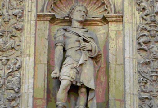 Estatua dedicada a Julio César en el Ayuntamiento de Sevilla