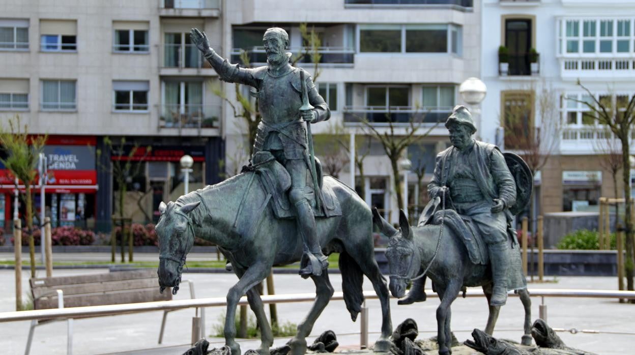 Escultura Quijote y Sancho, de Coullaut Valera