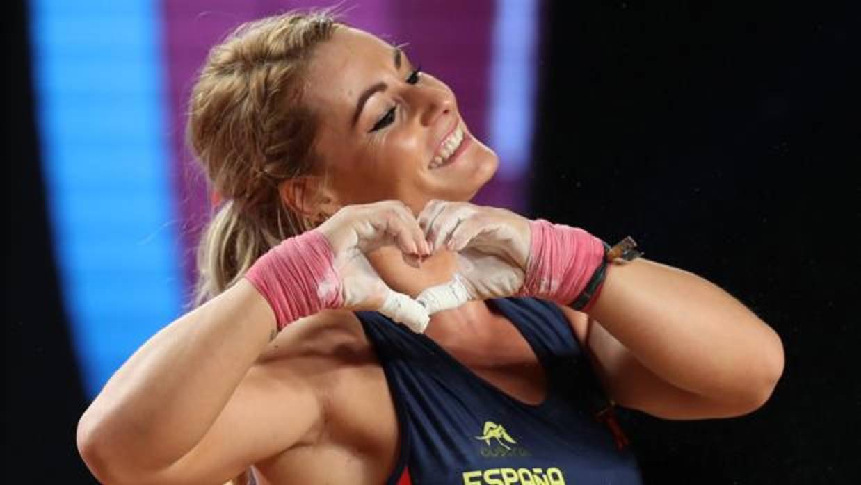 Lydia Valentín, tras proclamarse campeona del mundo de halterofilia