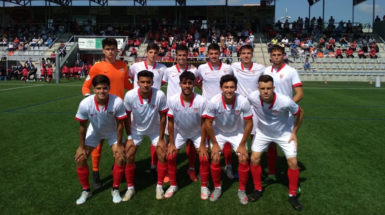 El once inicial del Sevilla C ayer