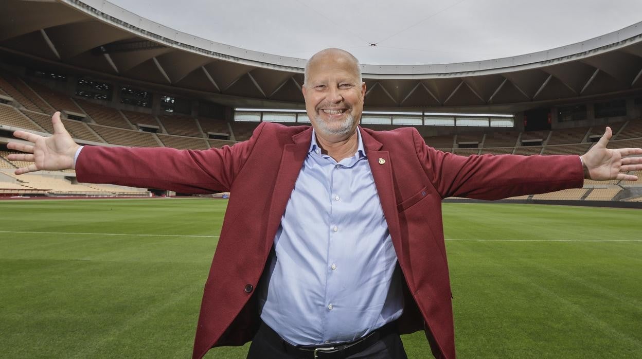 Javier Imbroda, en el Estadio de La Cartuja