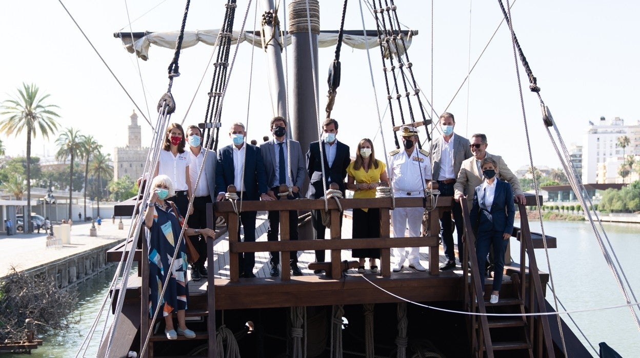 La presentación del Gran Premio de España de SailGP se ha escenificado en la Nao Victoria