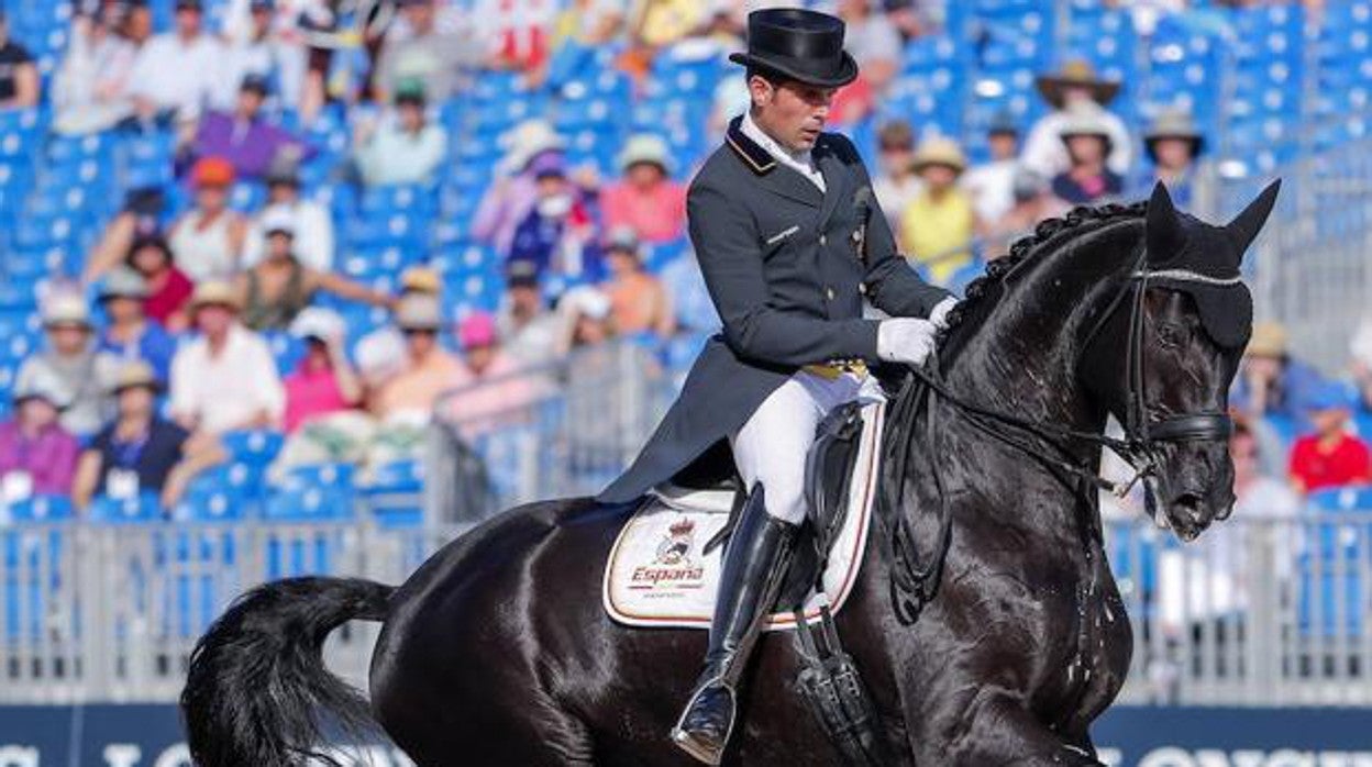 Severo Jurado, a lomos de Deep Impact 3, en los Juegos Ecuestres Mundiales de 2018