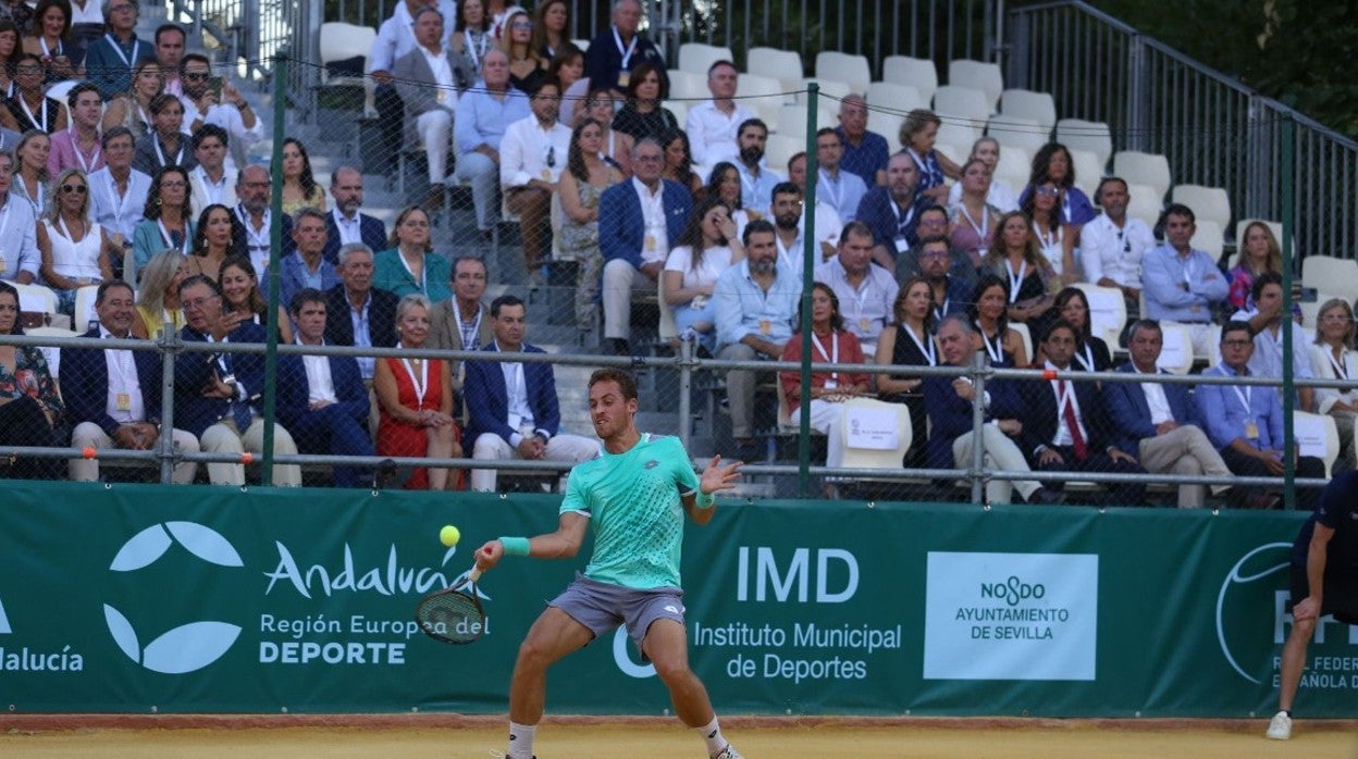Roberto Carballés, durante la final de la Copa Sevilla ante Zapata Miralles