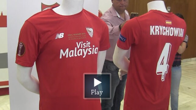 camiseta sevilla fc roja glasgow final uefa jom - Compra venta en