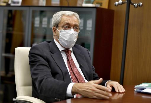 Rogelio Velasco, en un momento de la entrevista