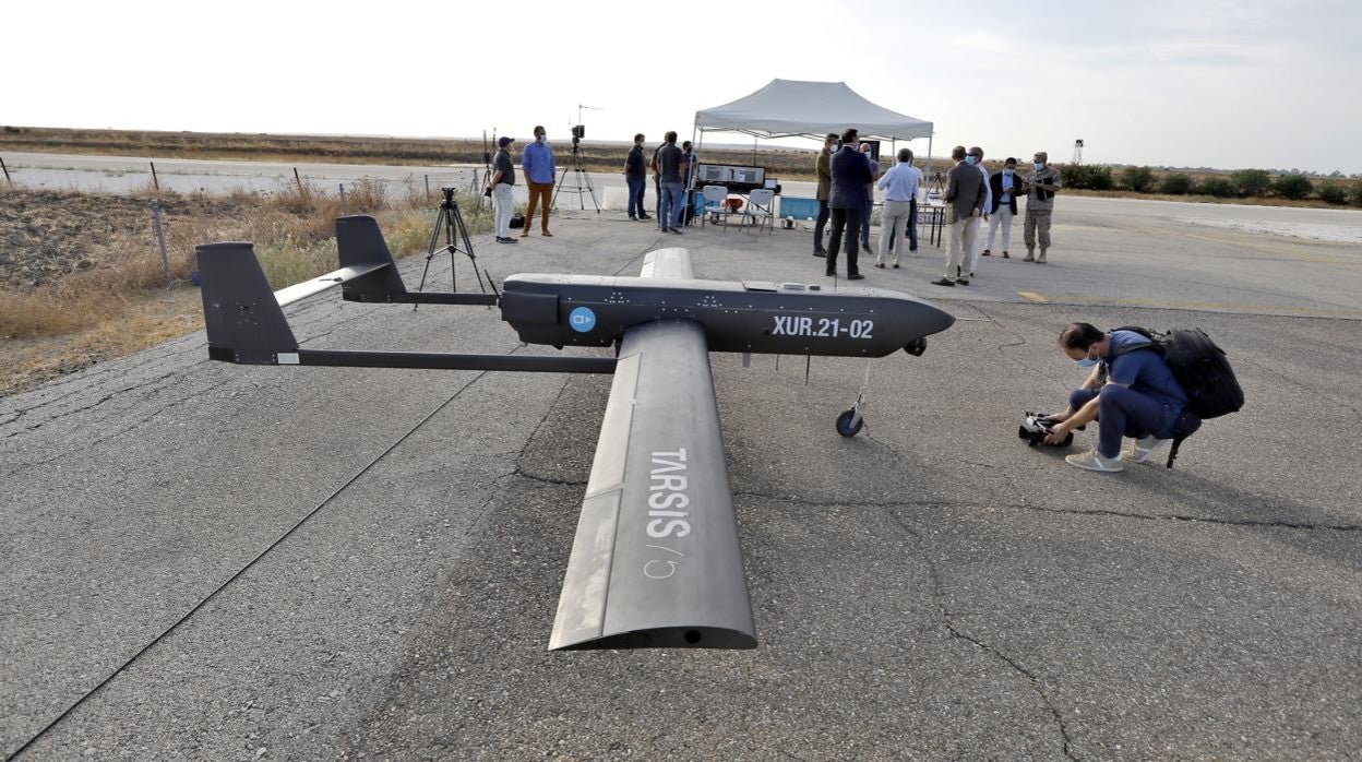 Un dron del modelo Tarsis fabricado por la empresa andaluza Aertec
