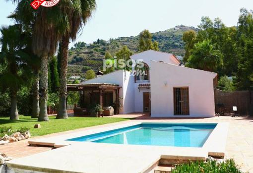 Jardín y piscina de la finca