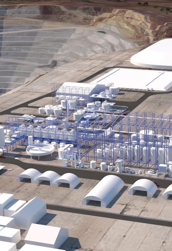 Recreación del proyecto PMR (siglas en inglés de Poly Metallurgical Refinery)