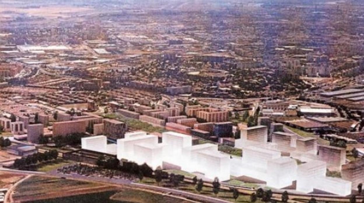 Recreación virtual del futuro barrio del Buen Aire, junto a Santa Clara, suelos que son en parte propiedad de Inversión Corporativa, sociedad presidida por Felipe Benjumea