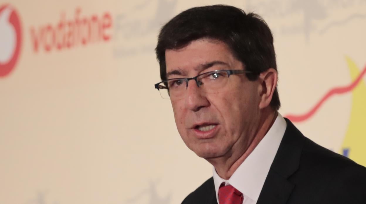 Juan Marín, esta martes en Sevilla