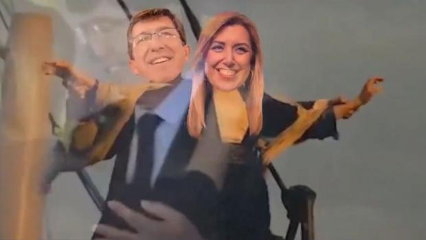 Susana Díaz y Juan Marín, dos enamorados en «Titanic», según un vídeo del Partido Popular para las elecciones andaluzas