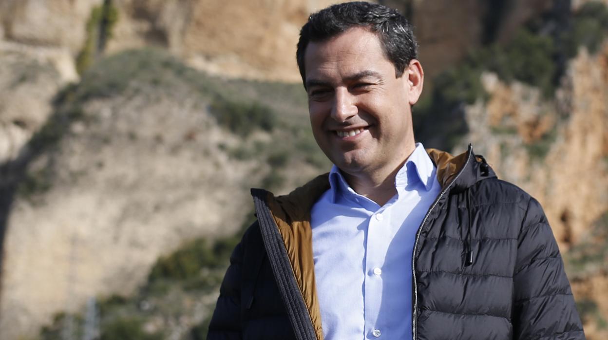 El candidato del PP a la presidencia, Juanma Moreno