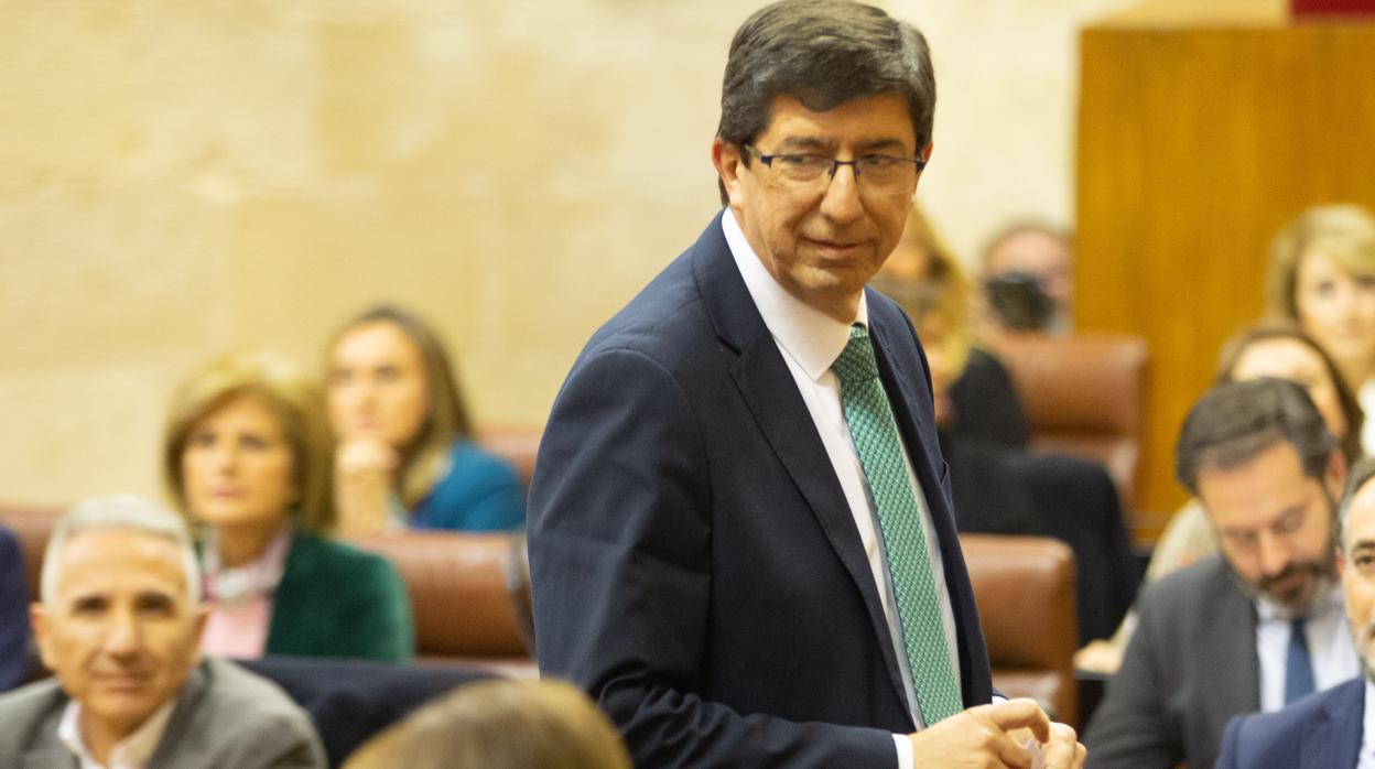 Juan Marín, este jueves en el Parlamento de Analucía