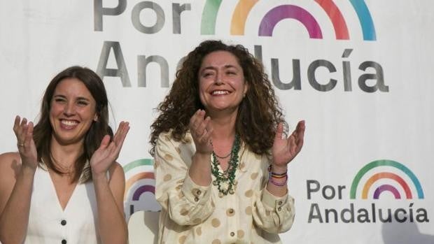 Irene Montero, en la campaña andaluza: «Gracias a las que habéis defendido a Juana Rivas y María Salmerón»
