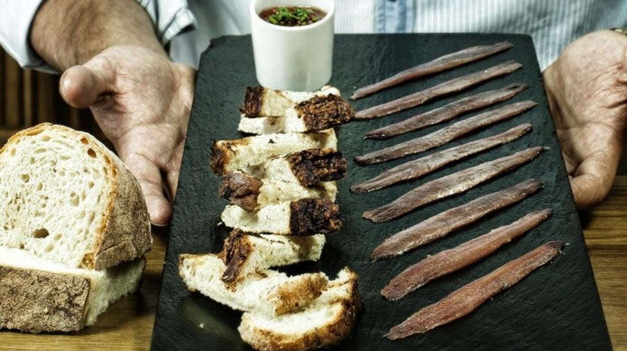 Anchoas muy bien presentadas