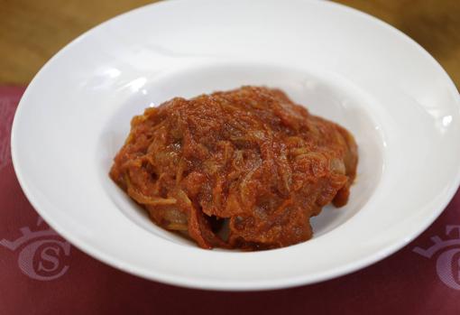 Bacalao con tomate de Taberna San Cristóbal