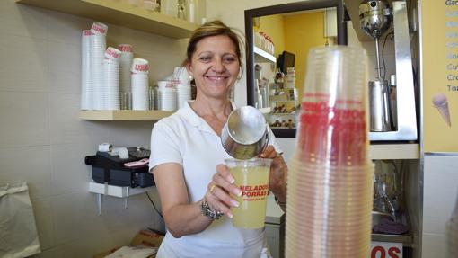 El granizado de limón natural de Helados Porras