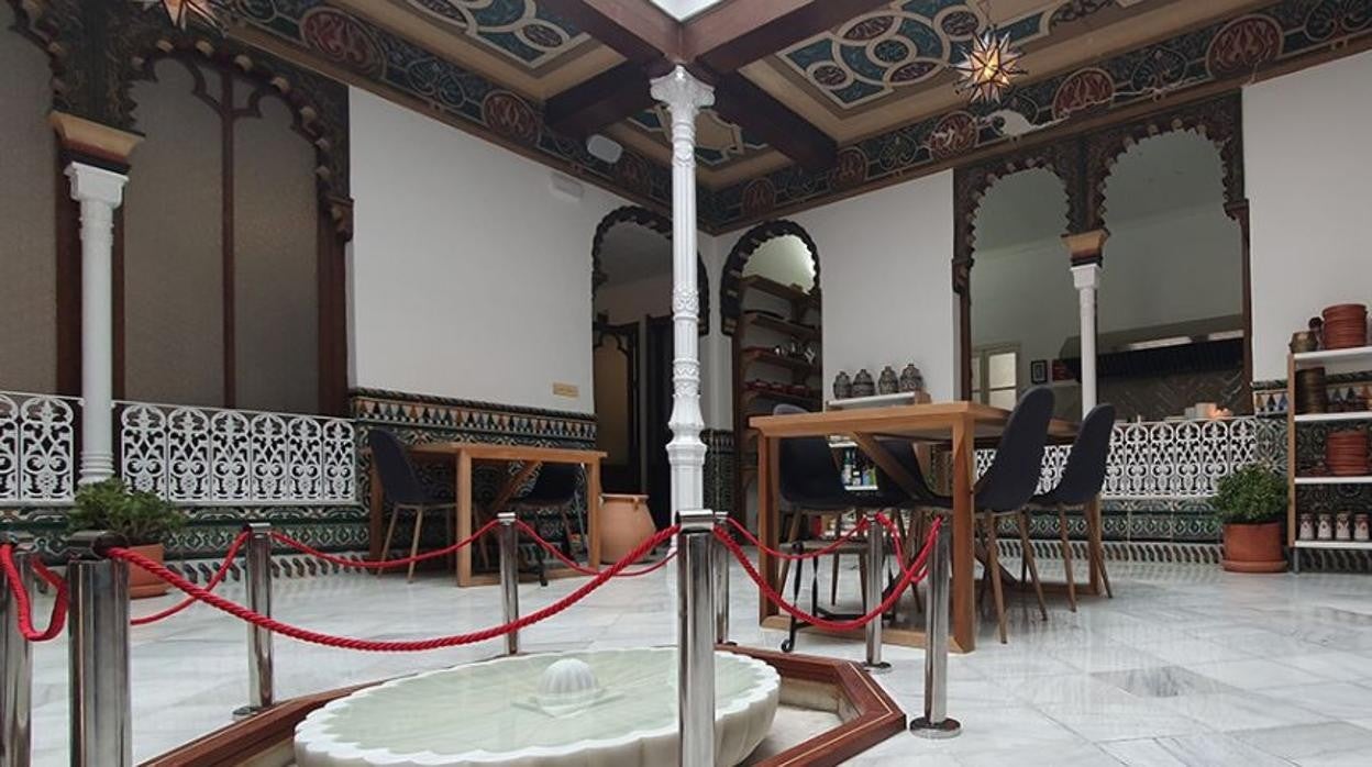 Patio de la nueva estancia de Alma, una casa señorial de estructura romana e islámica