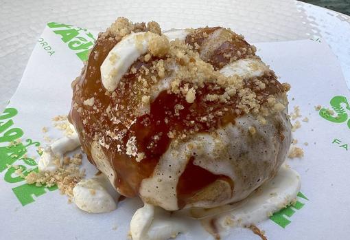 Donut de cola de toro glaseado con salsa teriyaki