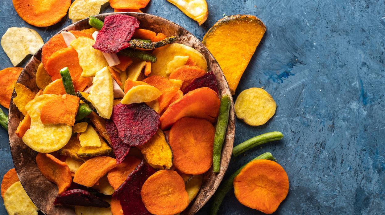 Los chips de verduras son un snack saludable