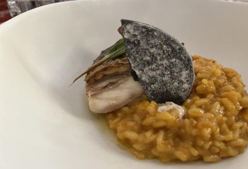 Arroz meloso de corvina en su jugo, plato de Rafa Liñán (BarraBaja)