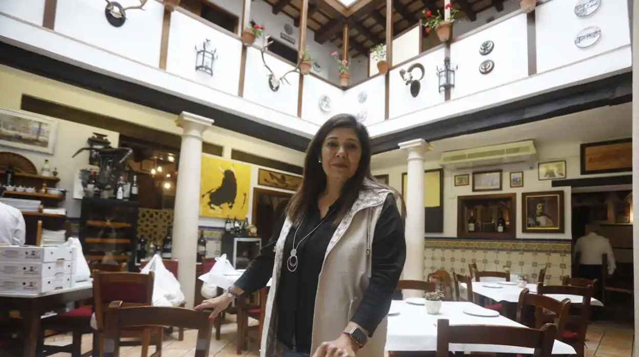 Mercedes Villar, Señora de las Tabernas de este año, en el Rincón de las Beatillas