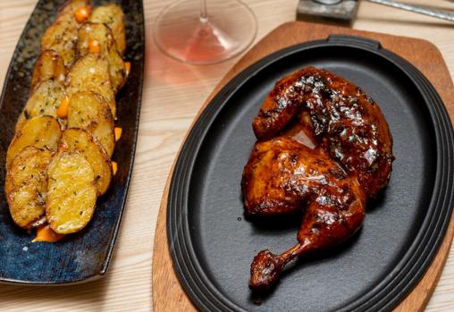 Medio pollo al piripiri