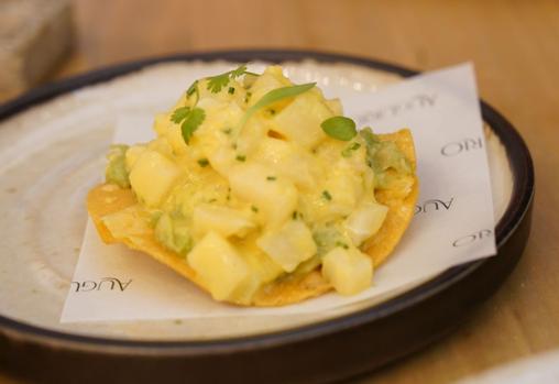 Taco crujiente de pez mantequilla