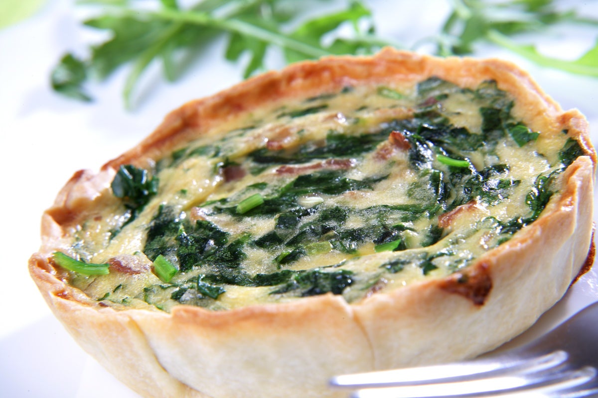 Quiche de espinacas y bacon - Gurmé