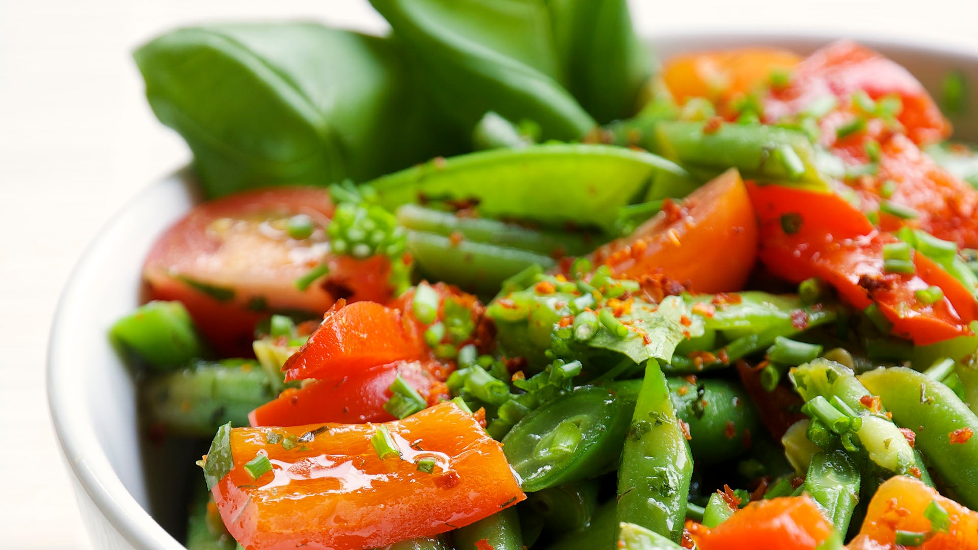 Ensalada templada de judías verdes - Gurmé