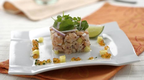 Tartar de salmón y mango