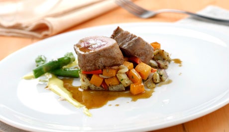 Solomillo con verduras de otoño - Gurmé