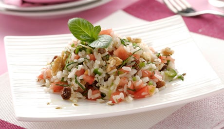 Ensalada de arroz y verduras con menta - Gurmé