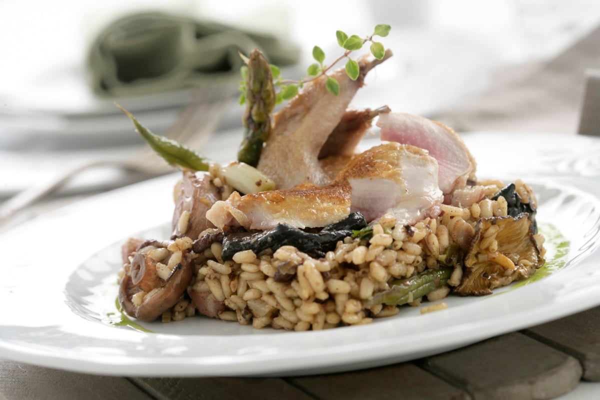 Codornices con arroz - Gurmé