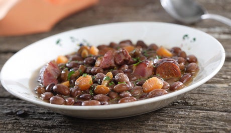 Estofado de alubias con setas - Gurmé
