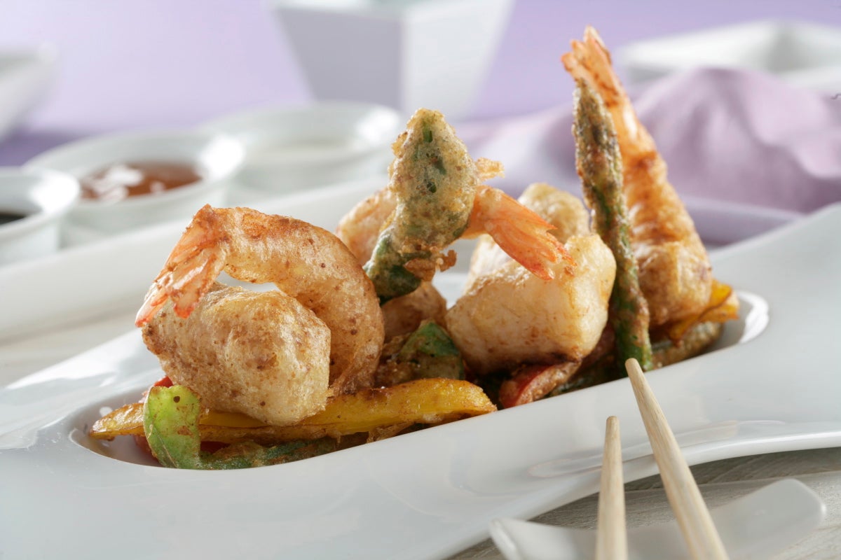 Tempura variada con hueva de mújol rallada - Gurmé