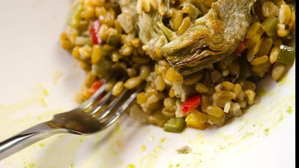 Falso Risotto con alcachofas en Maravilla Social Club. 