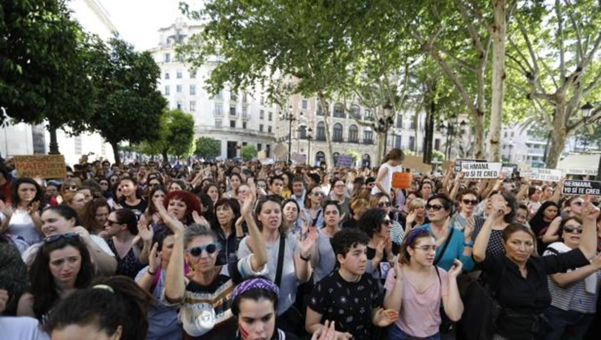 Concentración por el veredicto del caso de la manada