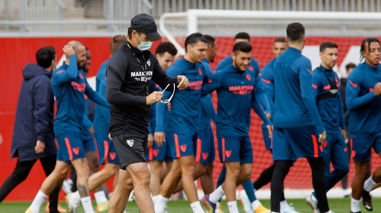 Julen Lopetegui, durante un entrenamiento
