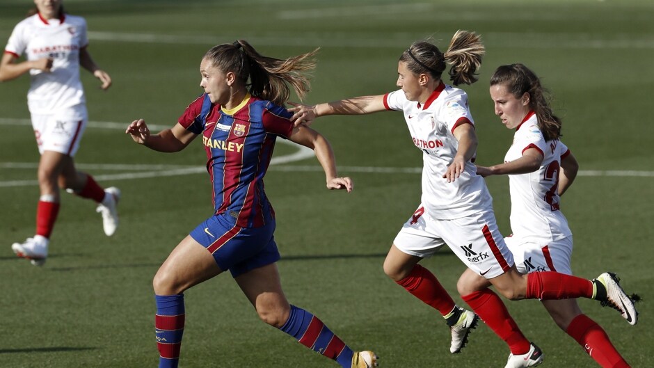 El Sevilla Femenino no tuvo nada que hacer ante el poderío del Barça (6-0)