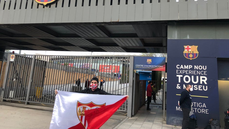 La emocionante espera de César al Sevilla FC en el Camp Nou