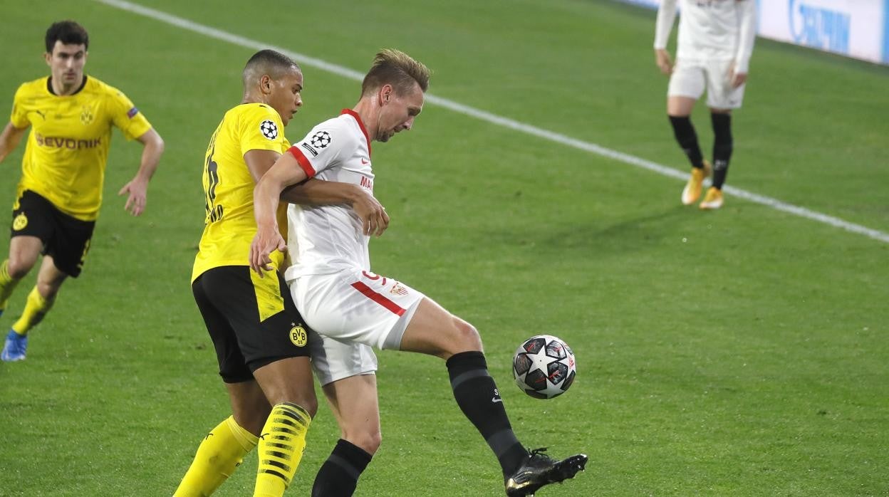 Lance del Sevilla - Borussia Dortmund de ida de octavos de final de la Liga de Campeones