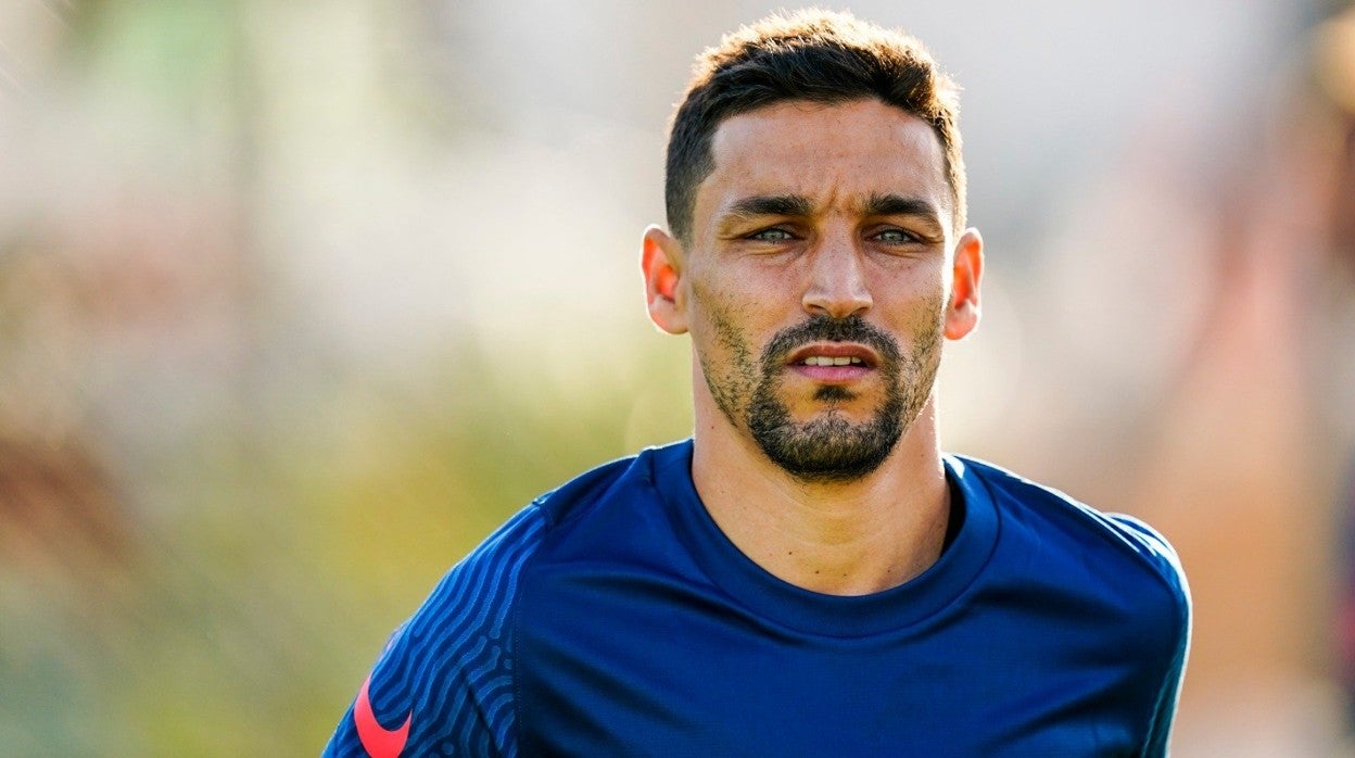 Jesús Navas, en un entrenamiento